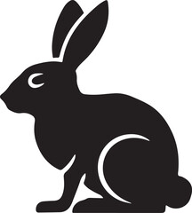 Rabbit silhouette vector image