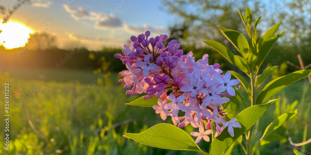 Sticker Close up of Lilac Flower