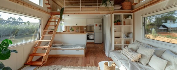 Tiny house with clever storage solutions.