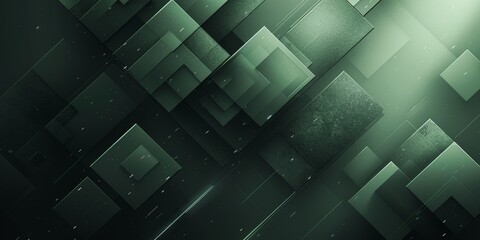 Abstract Green Geometric Background