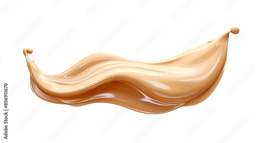 Canvas Prints colorful liquid foundation splash in motion isolated on transparent background - 3d digital art top 