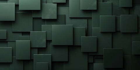 Abstract Green Squares Background