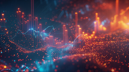 Obraz premium Abstract background about stock investment graphs