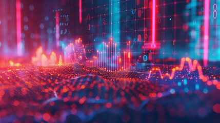 Abstract background about stock investment graphs