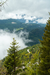 Blick vom Loser auf die Panoramastraße sowie das Ausseerland im Salzkammergut, Streiermark,...