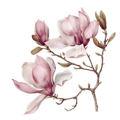 Fototapeta premium blooming magnolia branch - 1