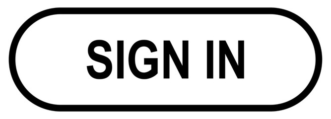 Sign In Web UI Button Isolated on Transparent Background. Vector Illustration.