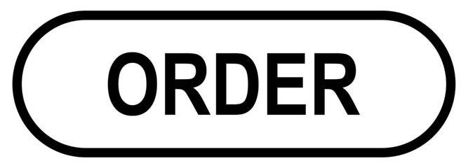 Order Web UI Button Isolated on Transparent Background. Vector Illustration.