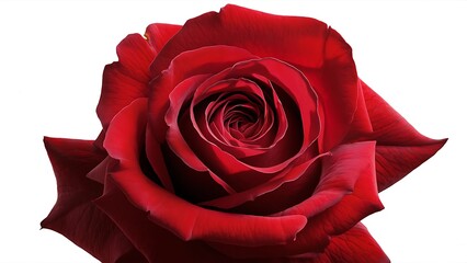 Rose flowers and leaves on white background