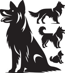 A dog silhouette vector illustration