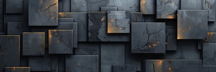 Abstract Geometric Pattern with Glowing Edges