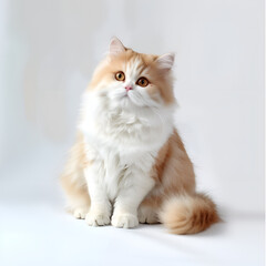 Süße Katze mit hellen Fell rote Augen flauschig Cute cat with light fur red eyes fluffy