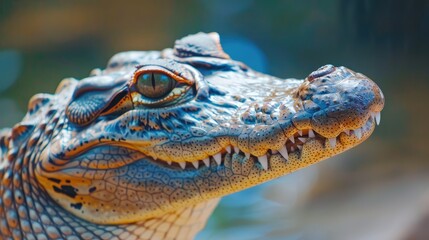 Obraz premium Crocodile s head in close up
