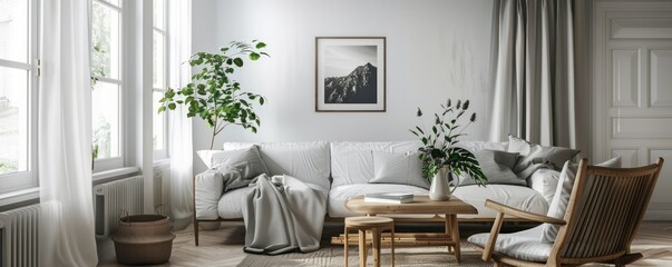 Scandinavian-style home with minimalist decor.