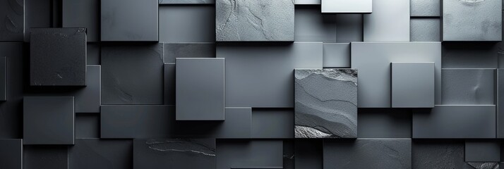 Abstract Black and Gray Geometric Pattern