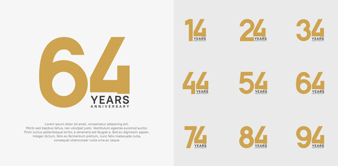 anniversary logo style vector design with brown and black color can be use for celebration day
