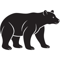 silhouette of a polar bear