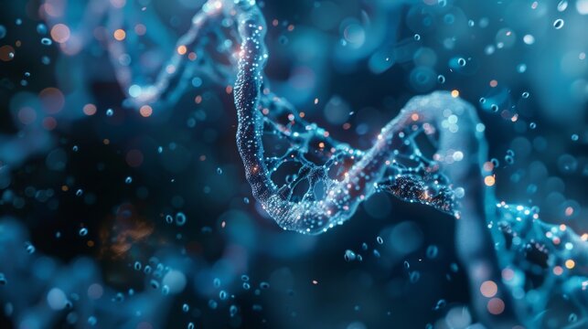 Abstract DNA. Science and medicine concept of technology, gene therapy, development engineering