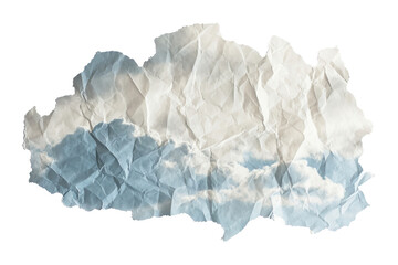 Obraz premium PNG Cloud paper collage element backgrounds abstract white.