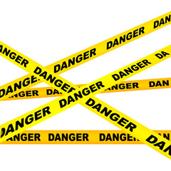 tapes for fencing. For prohibited and dangerous areas. Vector illustration