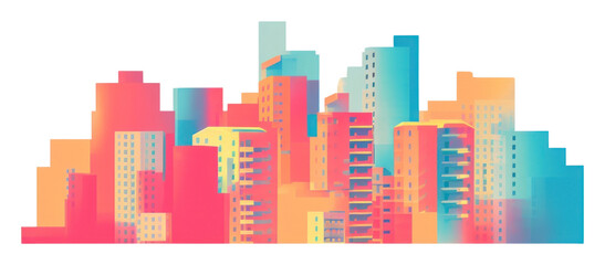 Obraz premium PNG City buildings art architecture development.