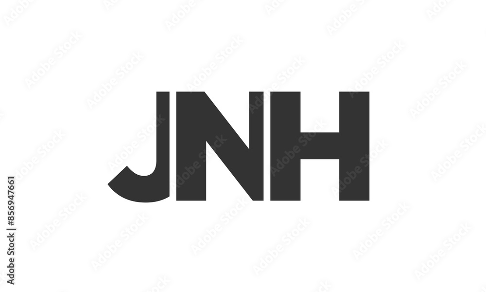 Fototapete jnh logo design template with strong and modern bold text. initial based vector logotype featuring s