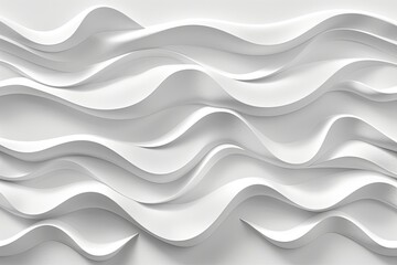 Fototapeta premium A seamless pattern of white waves creating a modern, abstract design. Generative AI