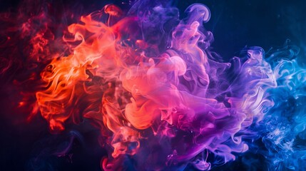 Fototapeta premium Ethereal Flames Dance in Cosmic Harmony, Flowing Energy Swirls, abstract fire background