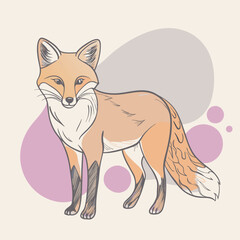 simple and cute fox vector illustration