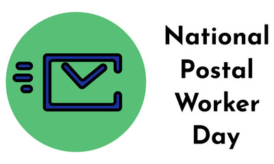 National Postal Worker Day, Idea for a banner or poster on a profession theme