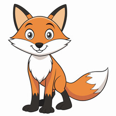 Obraz premium red fox cartoon