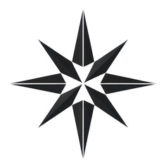 Obraz premium PNG Compass symbol shape logo.