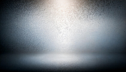 Sandblasted stainless steel background, empty space with beam of light for your project.