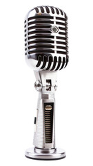 Fototapeta premium PNG Classic stage microphone white background technology equipment.