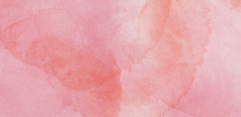 Abstract delicate watercolor background in pink orange colors