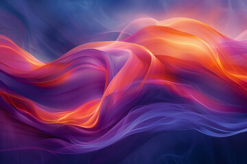 Obraz premium Abstract digital art featuring a journey with flowing lines and vibrant color gradients,