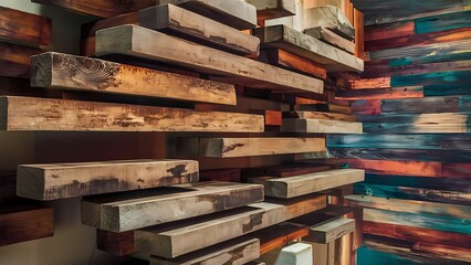 Fototapeta premium Wood aged art architecture texture abstract Wallpaper