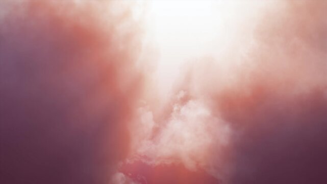 Flying Passing Soft Cloud in Loop. Passing soft clouds in a seamless loop background.