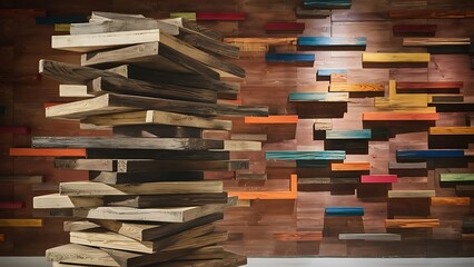 Fototapeta premium Wood aged art architecture texture abstract Wallpaper