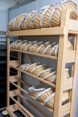 image of Banetton Basket for sourdough bread make from bamboo and tissue.