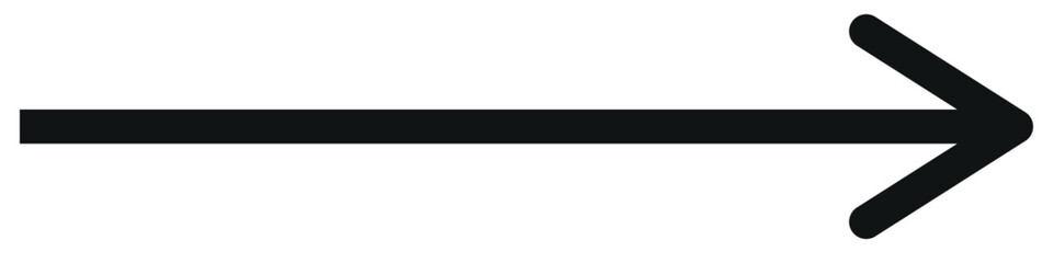 Obraz premium Black arrow pointing right side shape vector element.