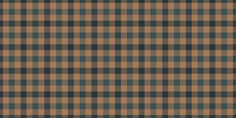 Countryside textile seamless texture, silky fabric vector tartan. Decoration plaid background pattern check in orange and dark colors.