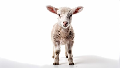 Fototapeta premium Lamb on white background, Ai Generated