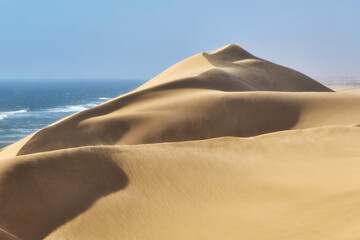 Dunes near the ocean at Walvis Bay in Namibia