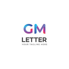 3D GM, MG letter logo design template elements. Modern abstract digital alphabet letter logo.