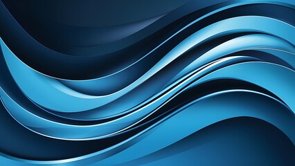 Obraz premium Abstract wallpaper created from Blue 3D Undulating lines. Colorful 3D Render