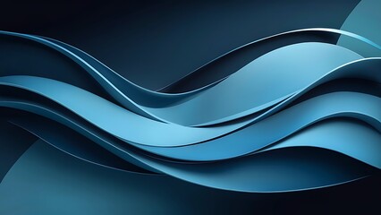 Abstract wallpaper created from Blue 3D Undulating lines. Colorful 3D Render