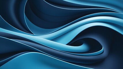 Obraz premium Abstract wallpaper created from Blue 3D Undulating lines. Colorful 3D Render