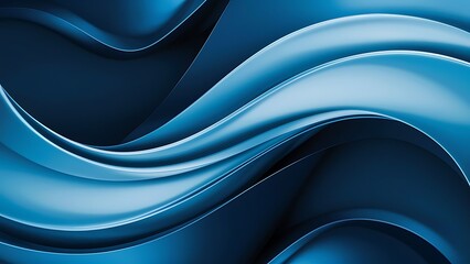 Obraz premium Abstract wallpaper created from Blue 3D Undulating lines. Colorful 3D Render