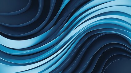 Obraz premium Abstract wallpaper created from Blue 3D Undulating lines. Colorful 3D Render